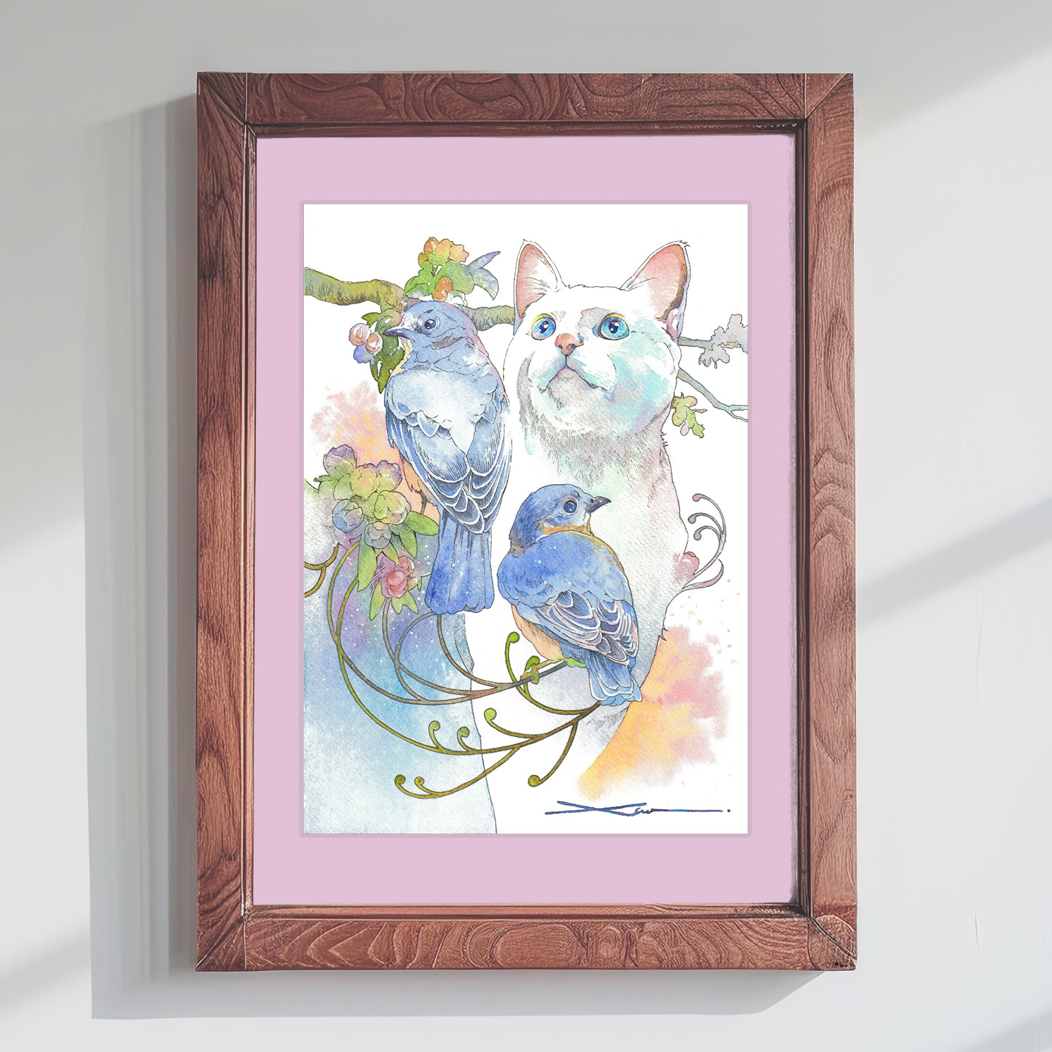 春を待つ_水彩原画_イラスト