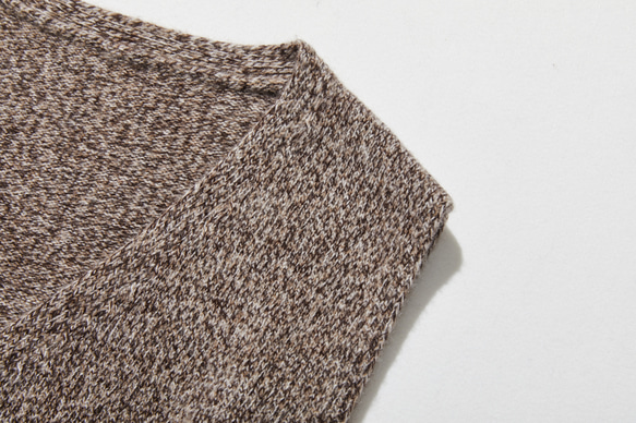 高品質羊毛V領背心，100%羊毛，淺棕色，260118-1 第5張的照片