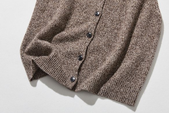 高品質羊毛V領背心，100%羊毛，淺棕色，260118-1 第3張的照片