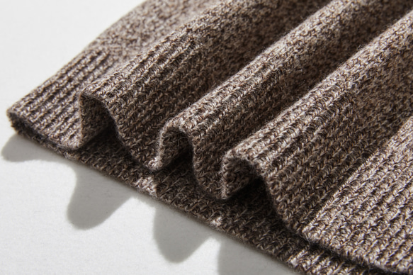 高品質羊毛V領背心，100%羊毛，淺棕色，260118-1 第9張的照片