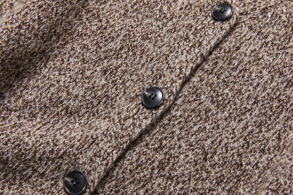 高品質羊毛V領背心，100%羊毛，淺棕色，260118-1 第4張的照片