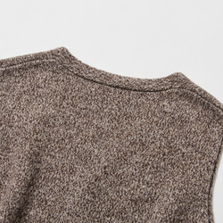 高品質羊毛V領背心，100%羊毛，淺棕色，260118-1 第8張的照片