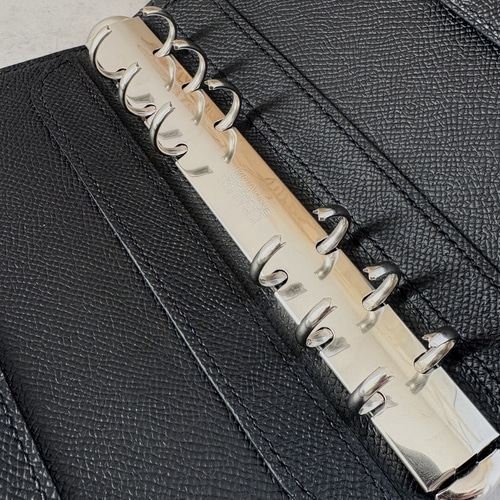 システム手帳】バイブルサイズ/フランス産エプソンレザー／総手縫い