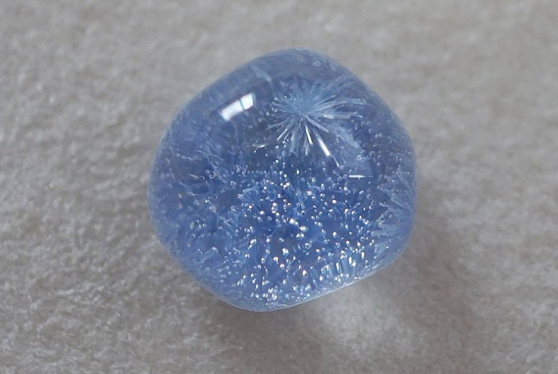 【９mm】デュモルチェライト イン クォーツRing〈１８kgp〉