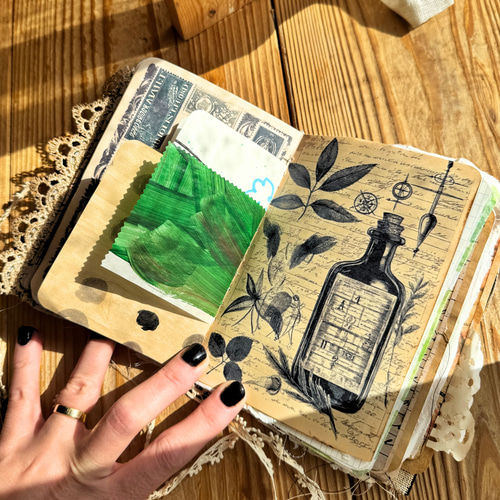 ハンドメイドのジャンクジャーナル (70ページ） ZINE・小冊子 The