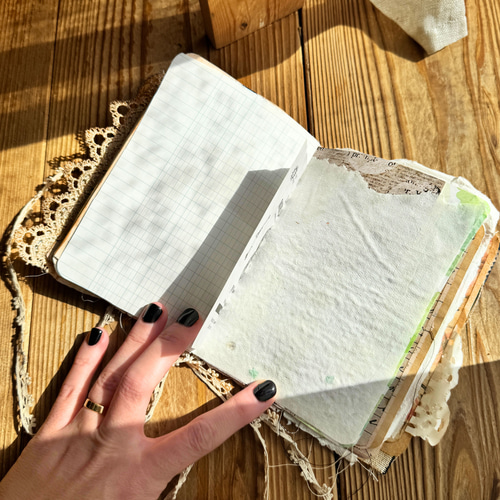 古い紙と青のジャンクジャーナル2冊セット 古い紙と青のジャンクジャーナル2冊セット