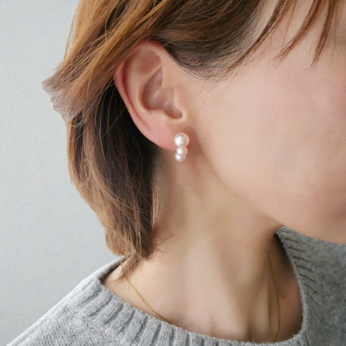 甘くなりすぎない】桜ピンクパールピアス 2026トレンドカラー 大人の