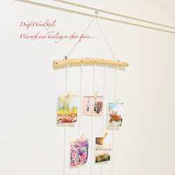 専用 壁一面に写真を飾れるロングサイズのフォトディスプレイ 流木 写真ハンガー ウォールデコ 壁掛け N1 4枚目の画像