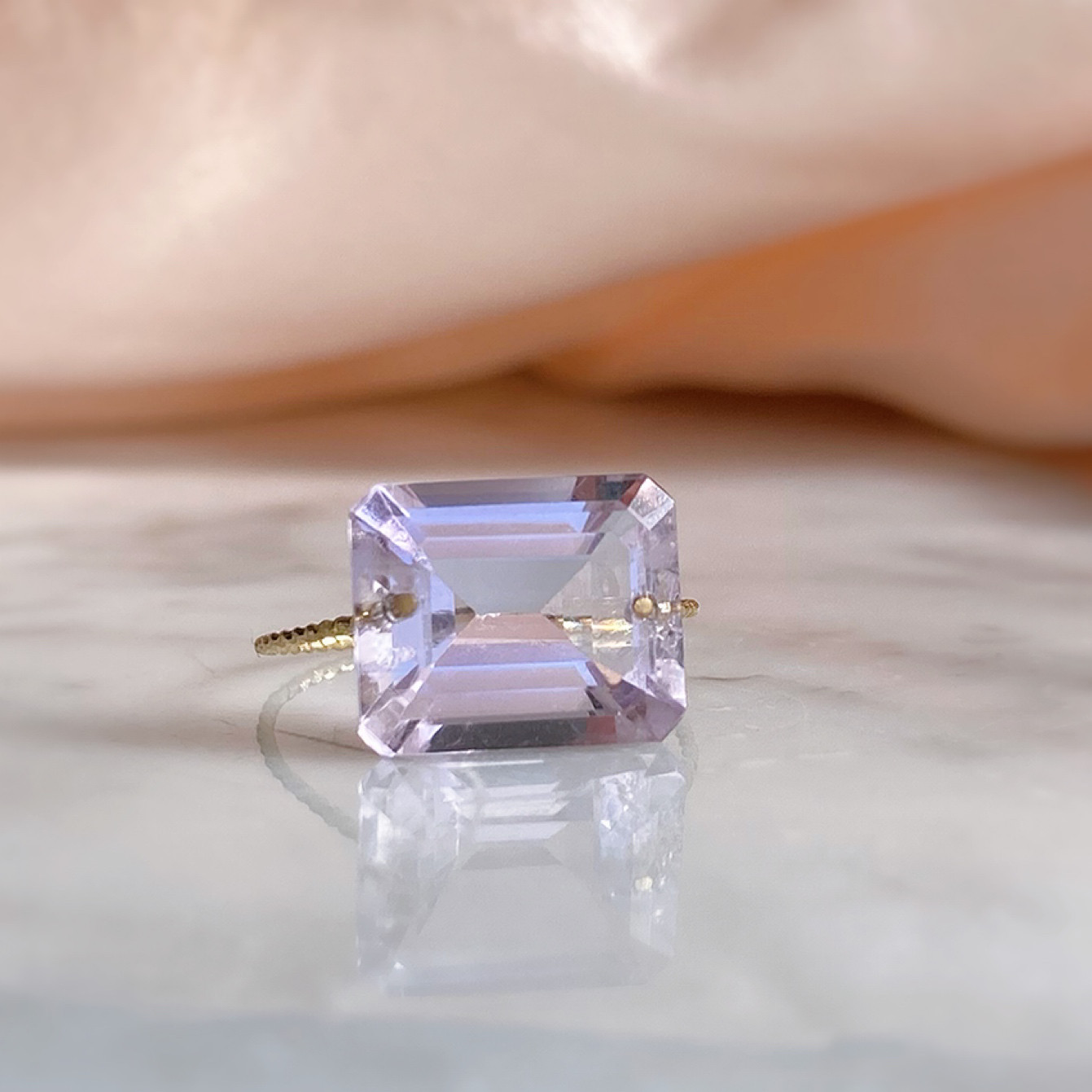 Prana candy gem ✴︎ローズドフランスアメジスト✴︎k14gfリング