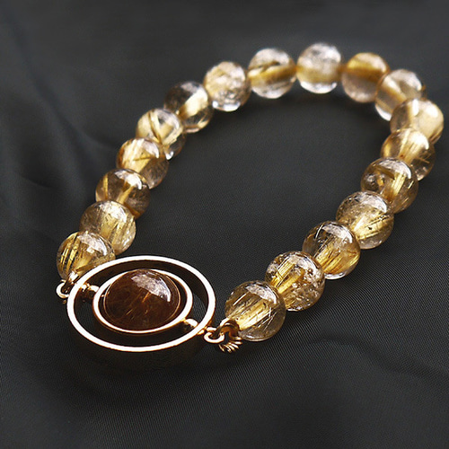 高品質高級タイガールチルクォーツブレスレット タイガールチルクォーツ×ゴールデンルチルクォーツブレスレット