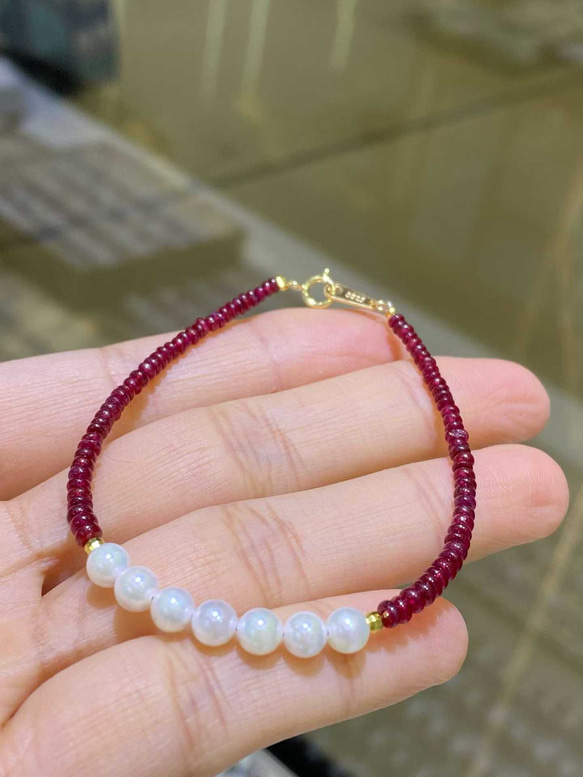 あこや ブレスレット 3連 本真珠 照りピンク系 約3.5mm 約18.5cm あこや ブレスレット 3連 本真珠 照りピンク系 約3.5mm 約18.5cm 楽天