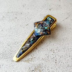 雨のヘアゴム 夢の途中 レジン 大人かわいい 梅雨 ブルー ヘア