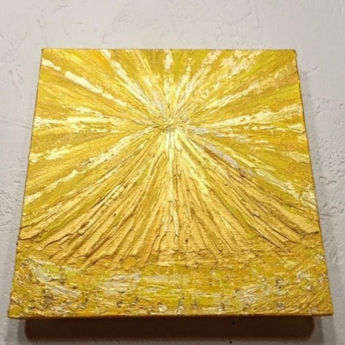 原画一点物◎風水エナジーアート 黄金絵画＊陽光力黄金富士