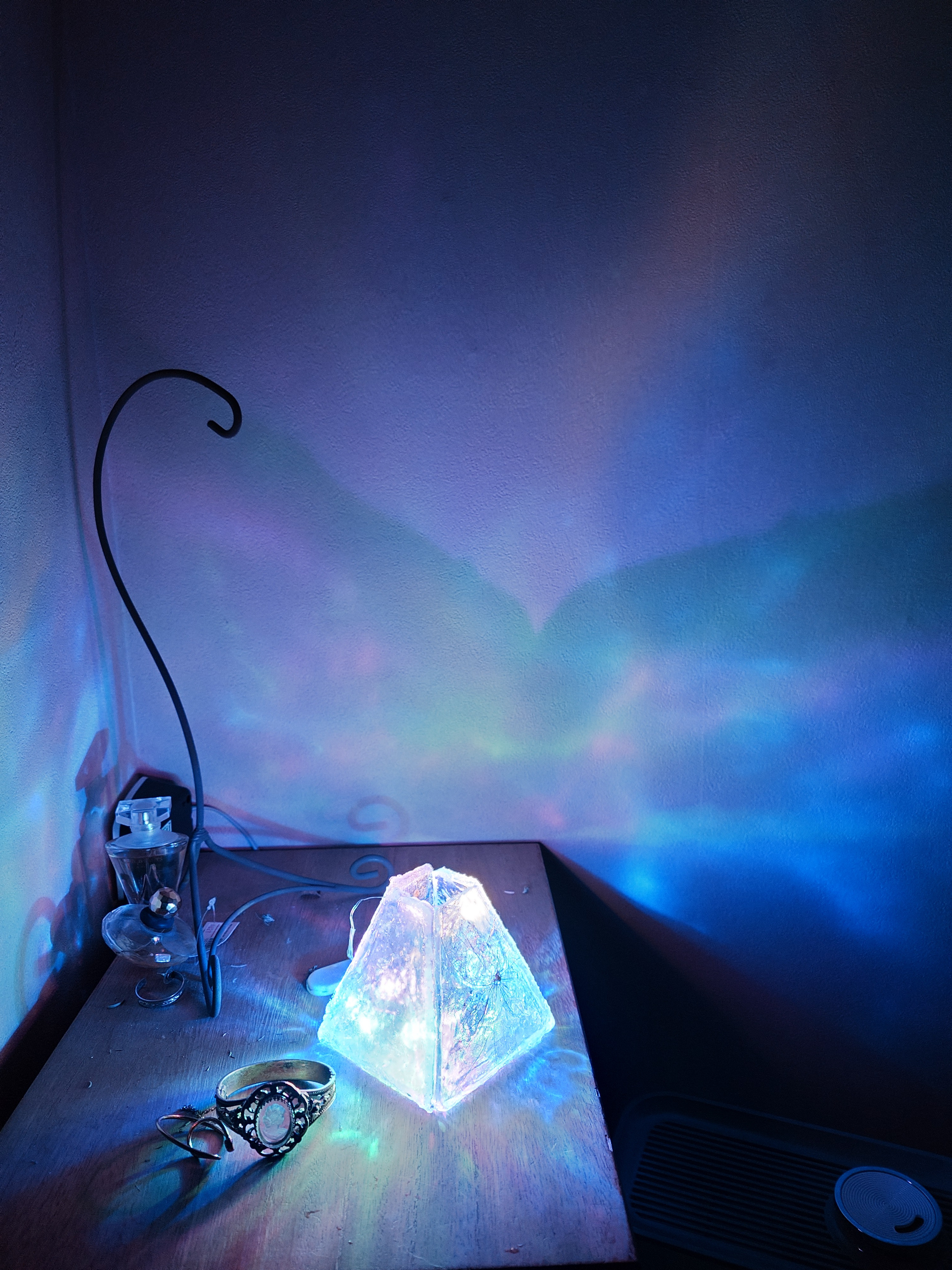 夜に満ちるオーロラ　蛍誘う ―透かし鳳月―