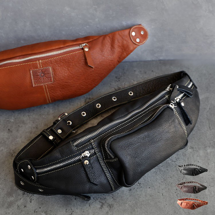 バッグ ボディバッグ メンズ 本革 レザー 収納 カジュアル ウエストポーチ 斜めがけ ワンショルダーバッグ
