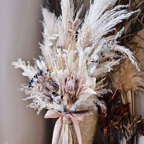 ドライフラワーの花束＊3way ブーケ スワッグ ギフト 誕生日 お祝い