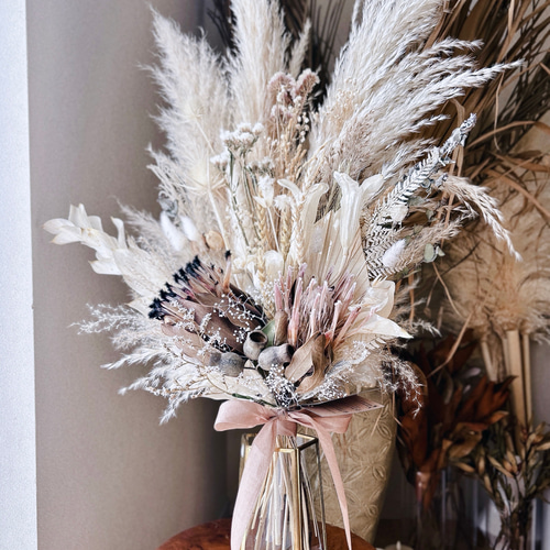 ドライフラワーの花束＊3way ブーケ スワッグ ギフト 誕生日 お祝い