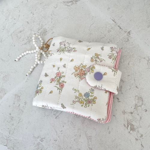 ましかくバインダーカバー＆バインダーセット 小花柄 キルティング