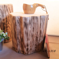 国産天然木 ひのき切株ウッドスツール・丸太サイドテーブル・無塗装