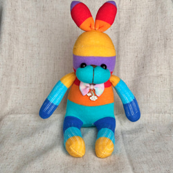 デニムリメイク ハートキーホルダー バックチャーム キーホルダー plum