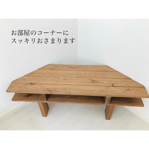 No.2 テレビボード／コーナー用／レコーダー収納あり／送料無料