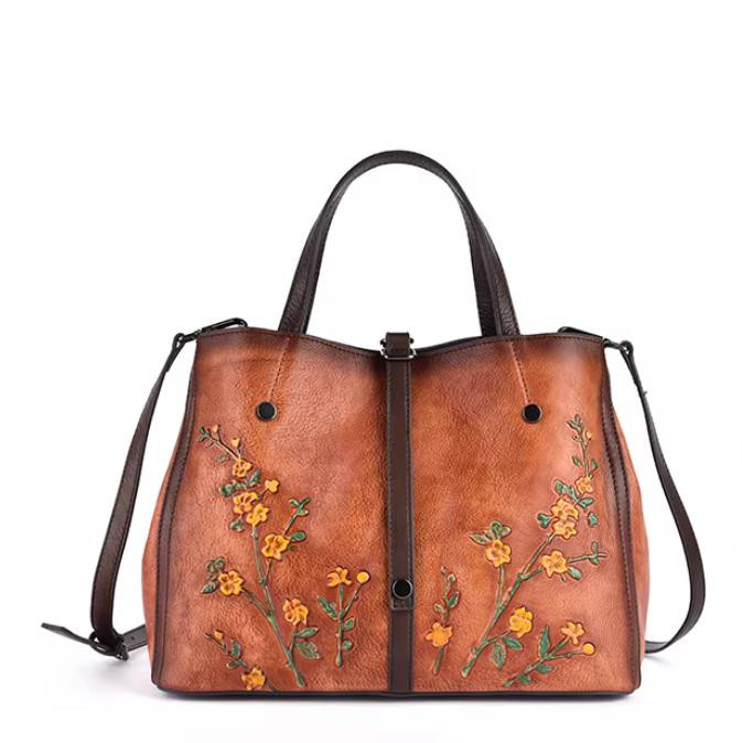 オリジナルデザイン  3色から選択 このハンドバッグは、歩く芸術品