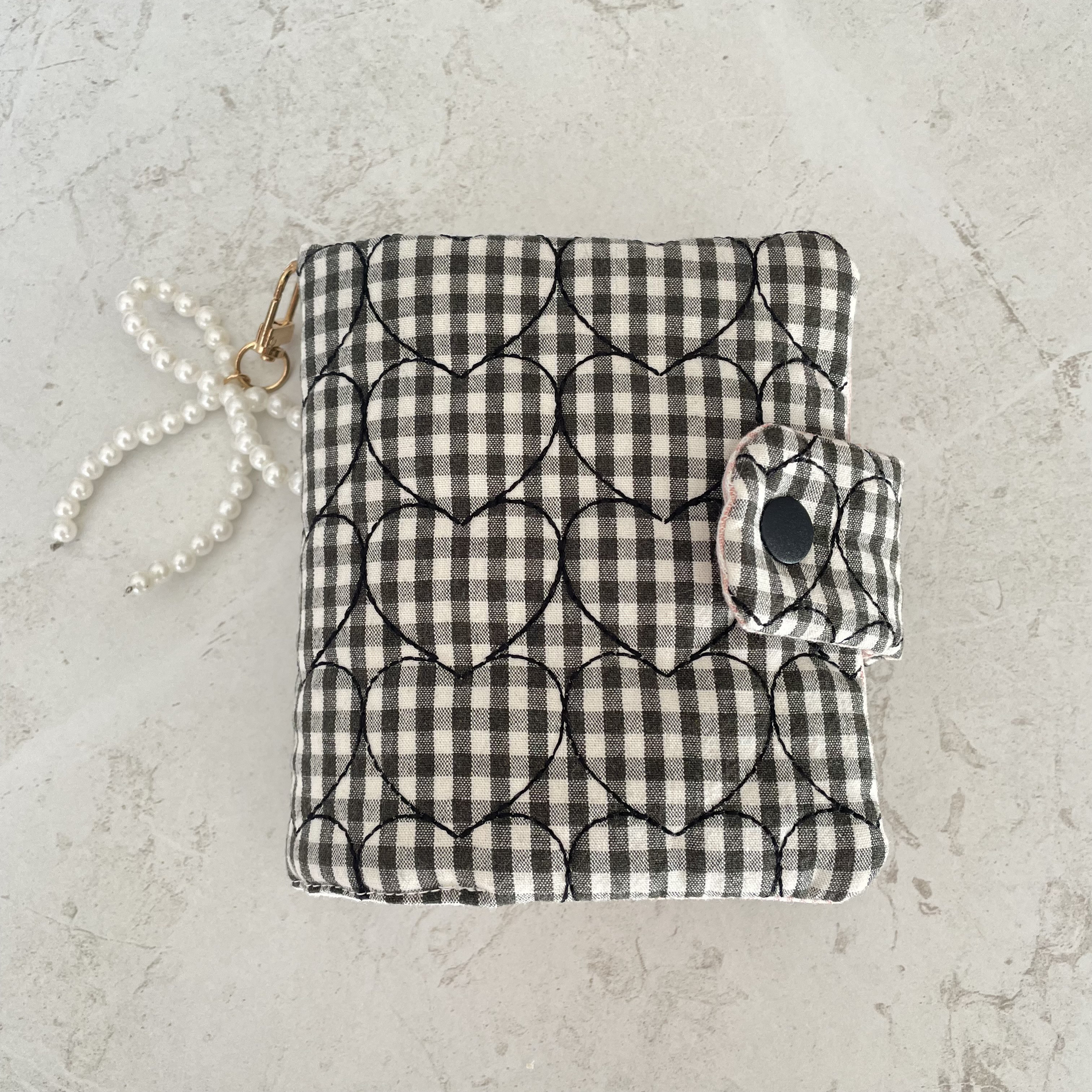 ましかくバインダーカバー＆バインダーセット ハートキルティング 韓国