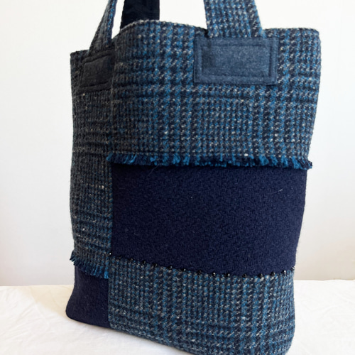 ネップツイード・グレンチェック & バスケットウィーブ・ツイード de