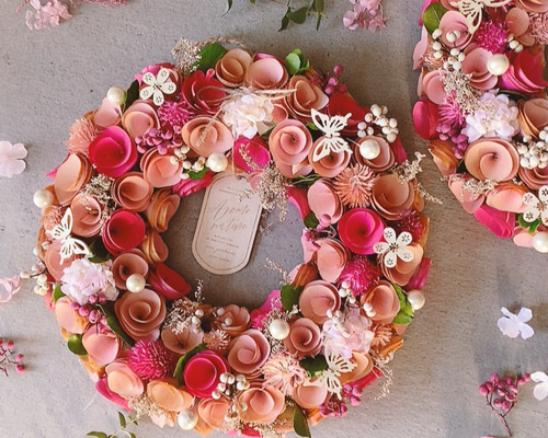 早期特別価格】L桜アプリコットリース 母の日2026 リース 卒業祝い