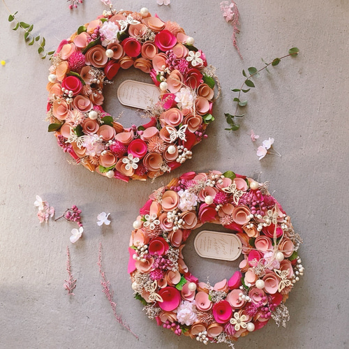 早期特別価格】L桜アプリコットリース 母の日2026 リース 卒業祝い