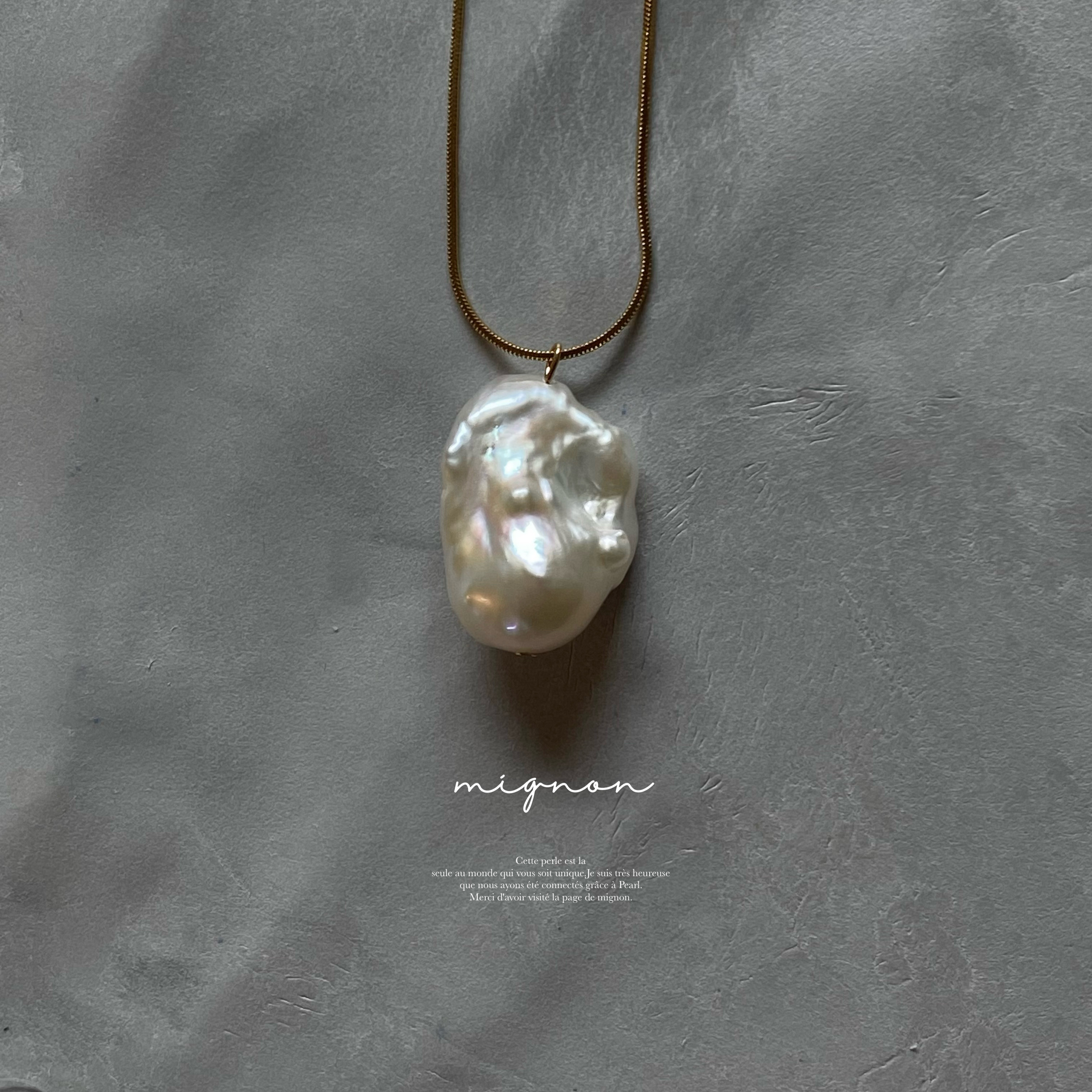 【大粒】バロックパールネックレス　パールネックレス　ネックレス