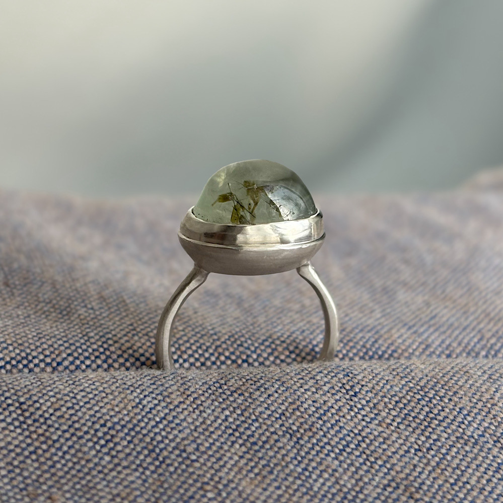 エピドートインプレナイトのリング / silver925 天然石 １点もの