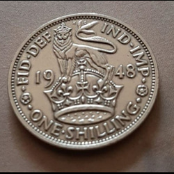 英国 イギリス 1965年 ブリティッシュ クラウン コイン 5シリング 28g