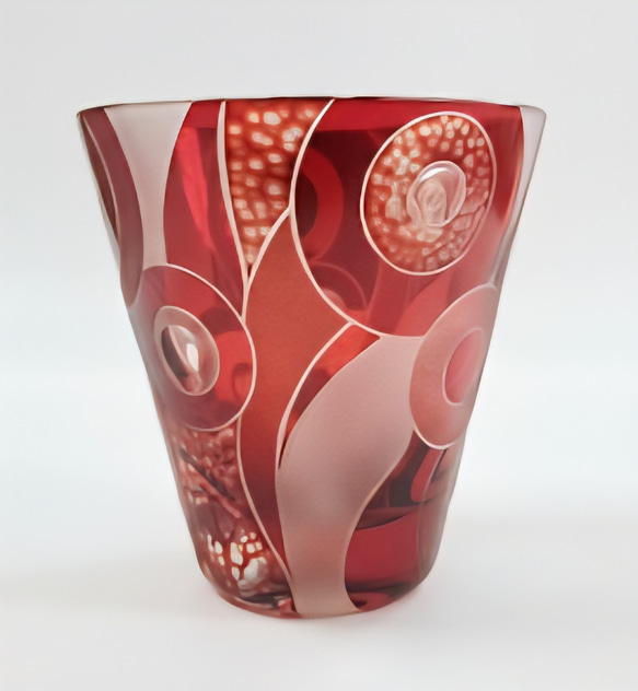 切子サンドブラストコラボグラス 2枚目の画像