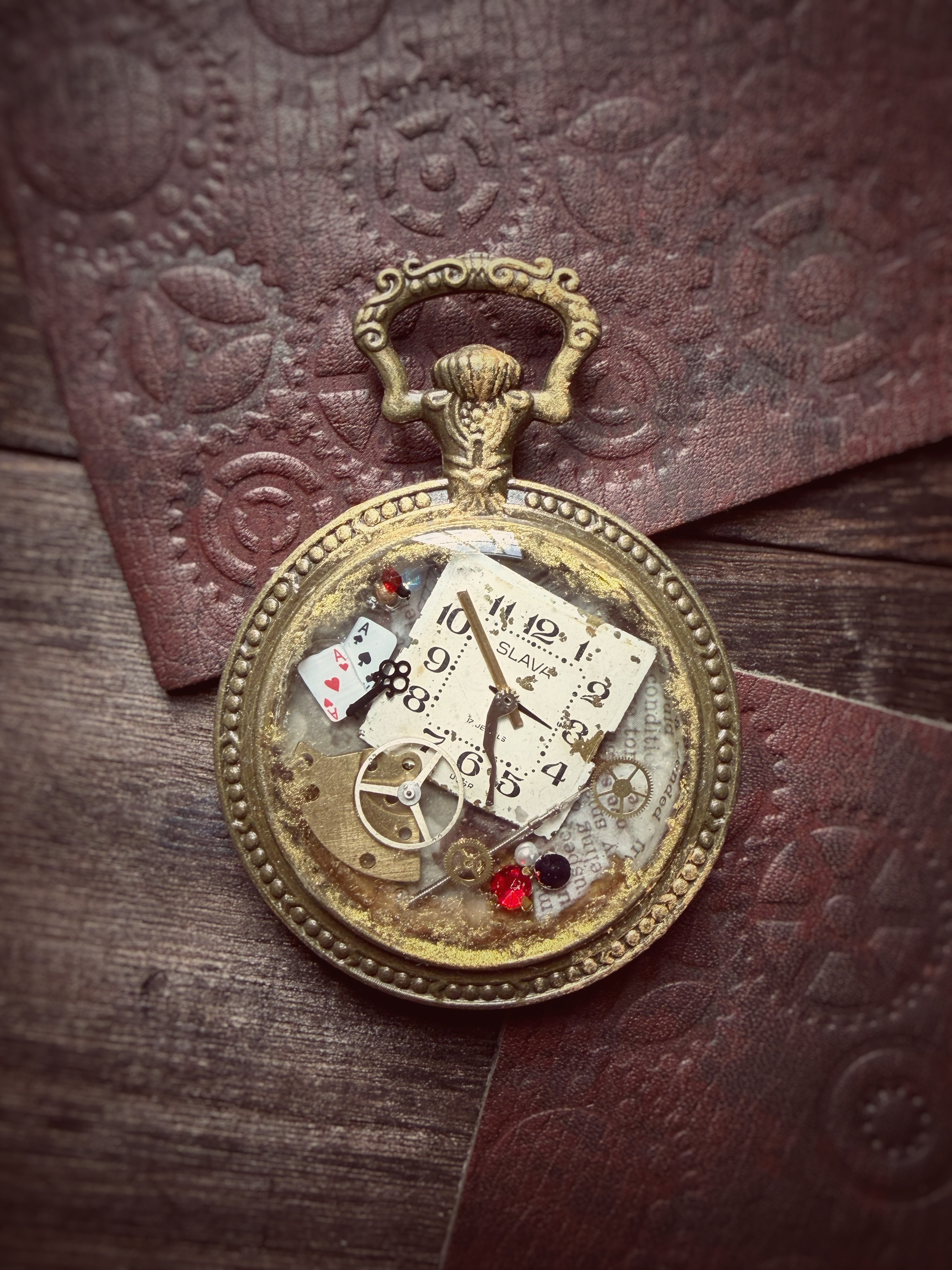 アリスの世界　スチームパンク　バッグチャーム