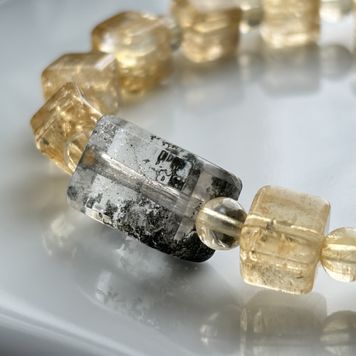ガネッシュヒマール産水晶&シトリンブレスレット ブレスレット Himal