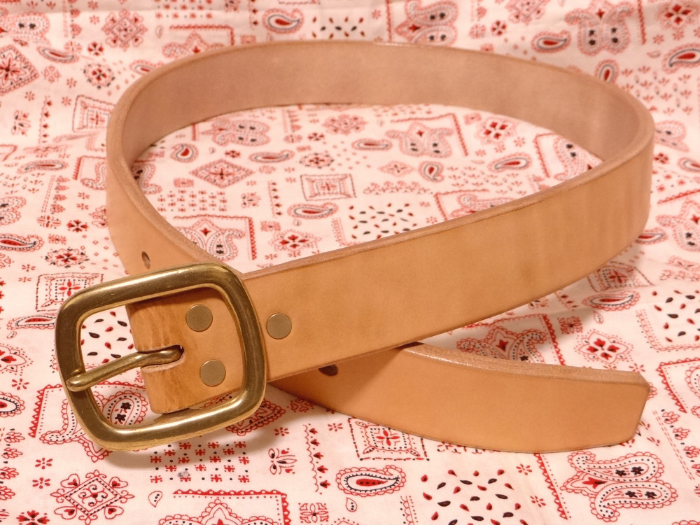 (数量限定) 超超極厚ベルト8ミリ厚ヌメ革ベルトG3バックル