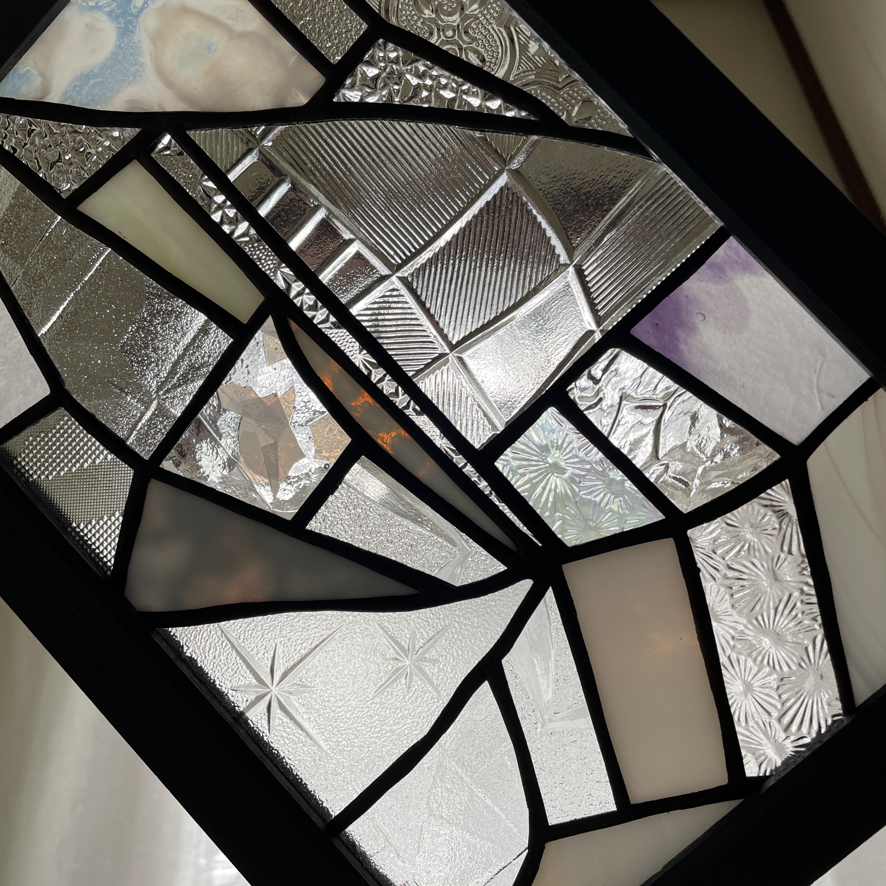 ステンドグラス　パネル　モザイクアート　冬模様