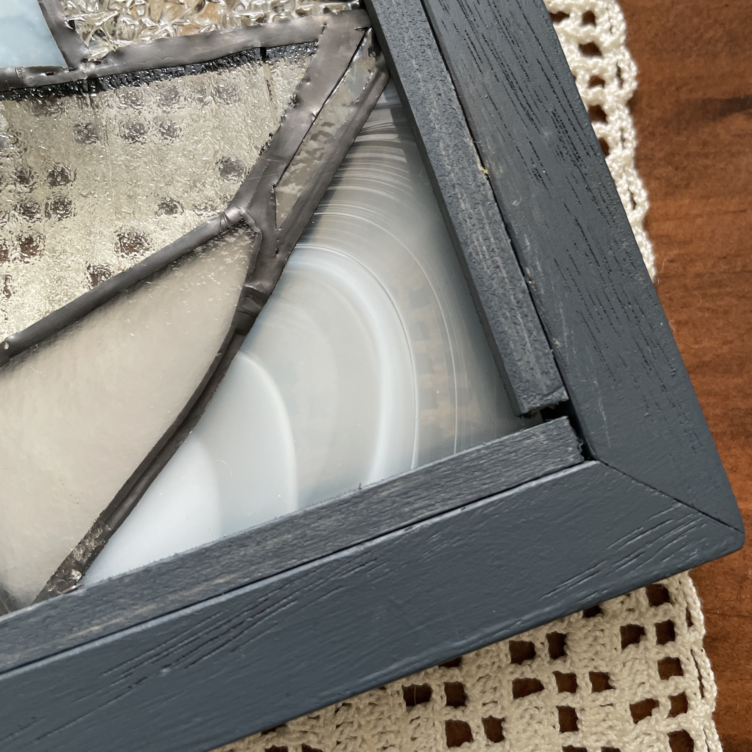 ステンドグラス　パネル　モザイクアート　冬模様