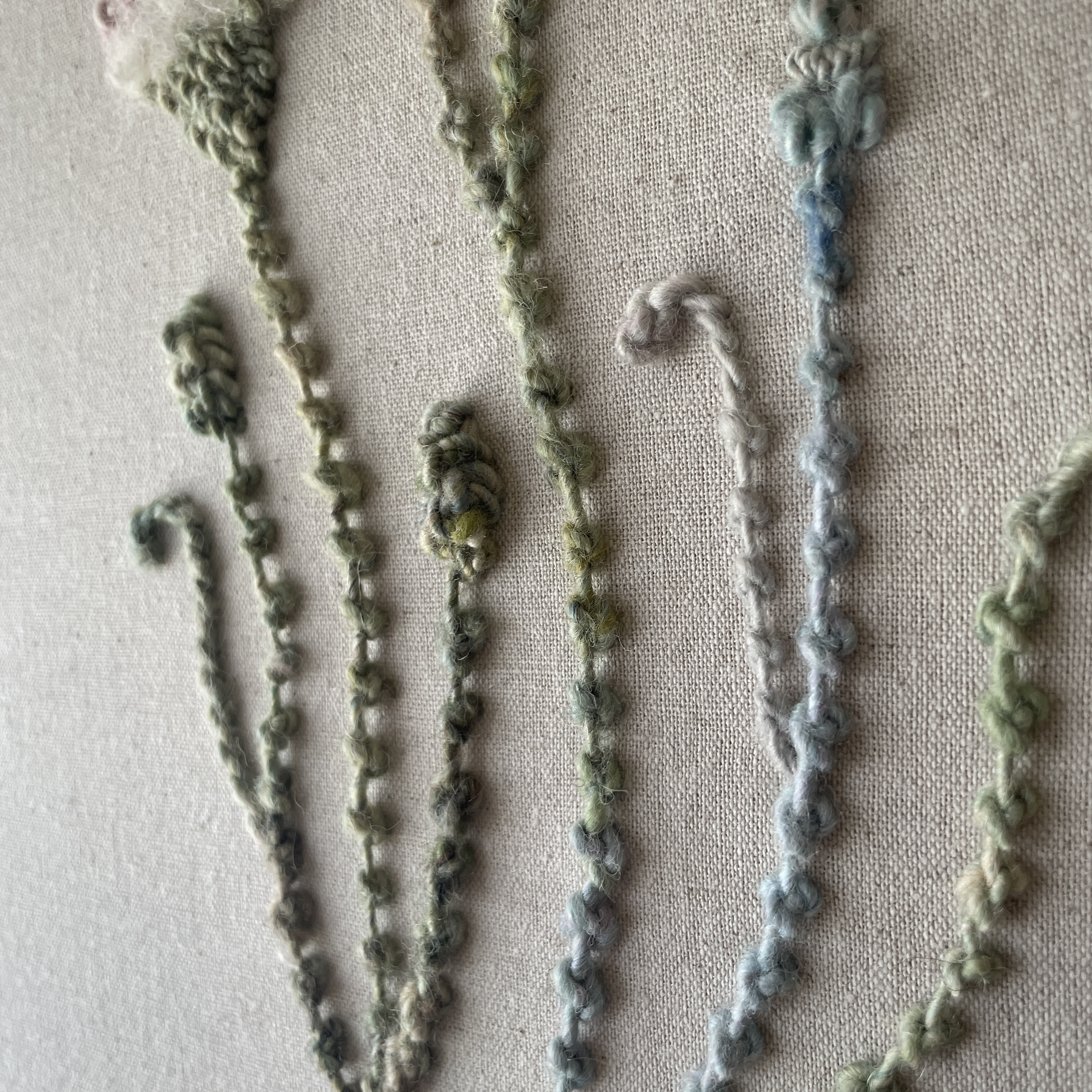 一点もの】『手紡ぎ糸のお花. c'』手刺繍ファブリックパネル 【公式通販】