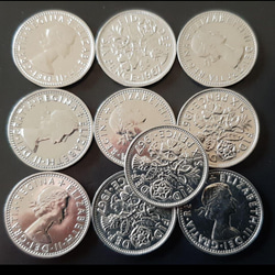 英国 イギリス 1980年 ブリティッシュ クラウン コイン 5シリング 28g