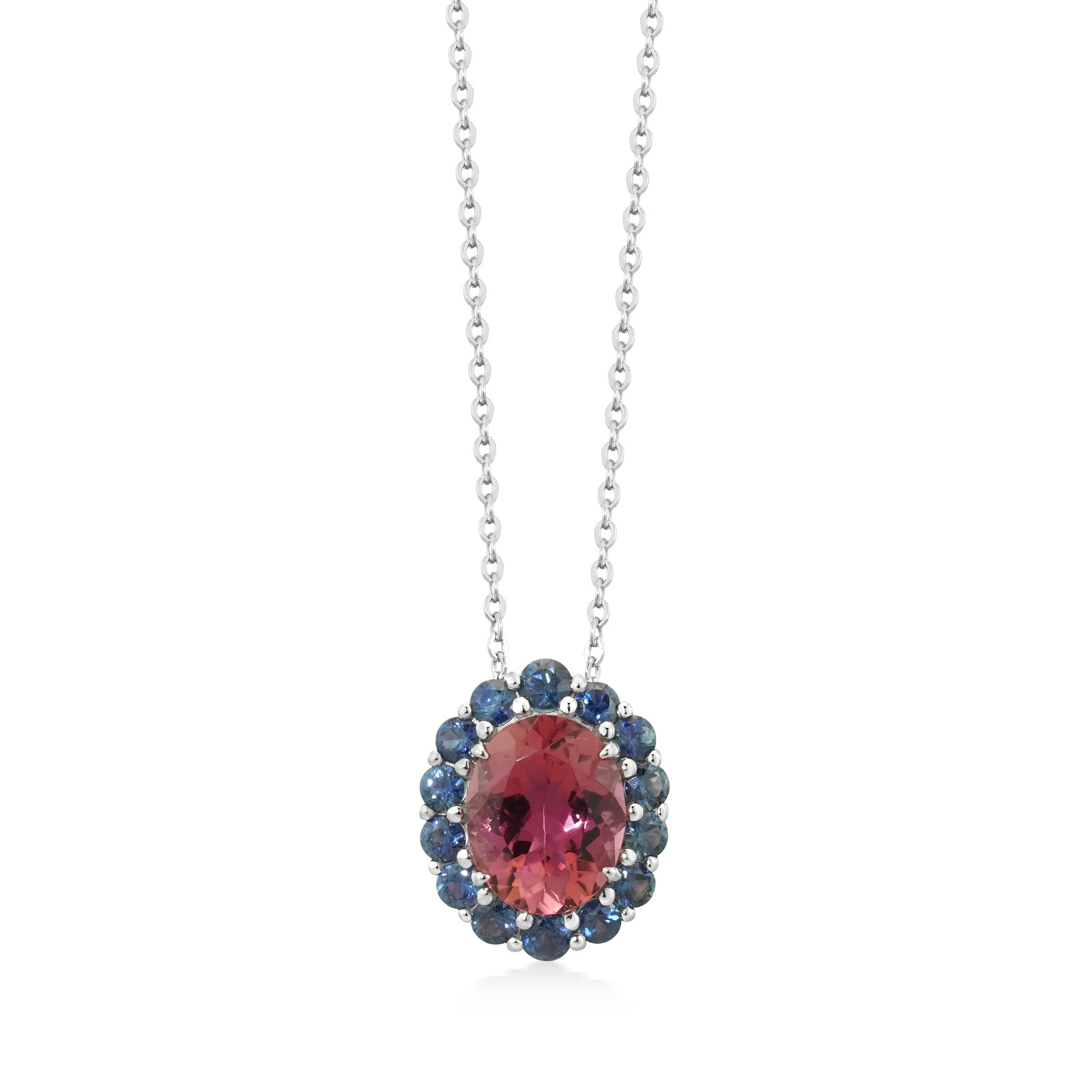 ロゼオーバルヘイローペンダント J-P251022（4週間発送）