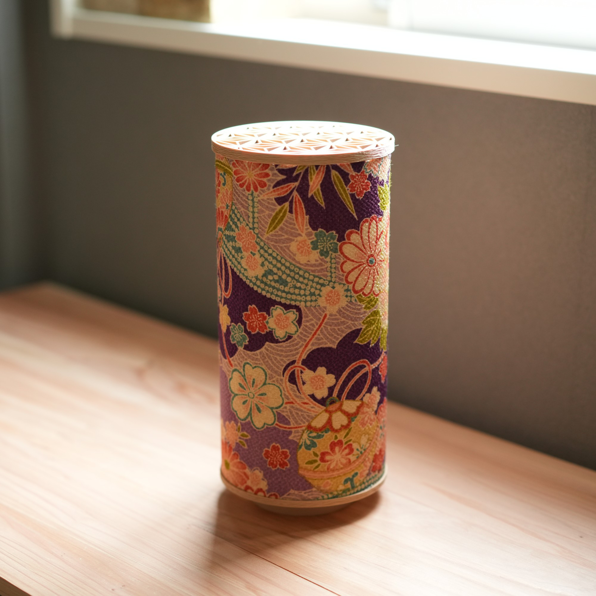 ちりめんランプ（藤-ふじ-）｜大サイズ｜和モダンな間接照明｜和風インテリア