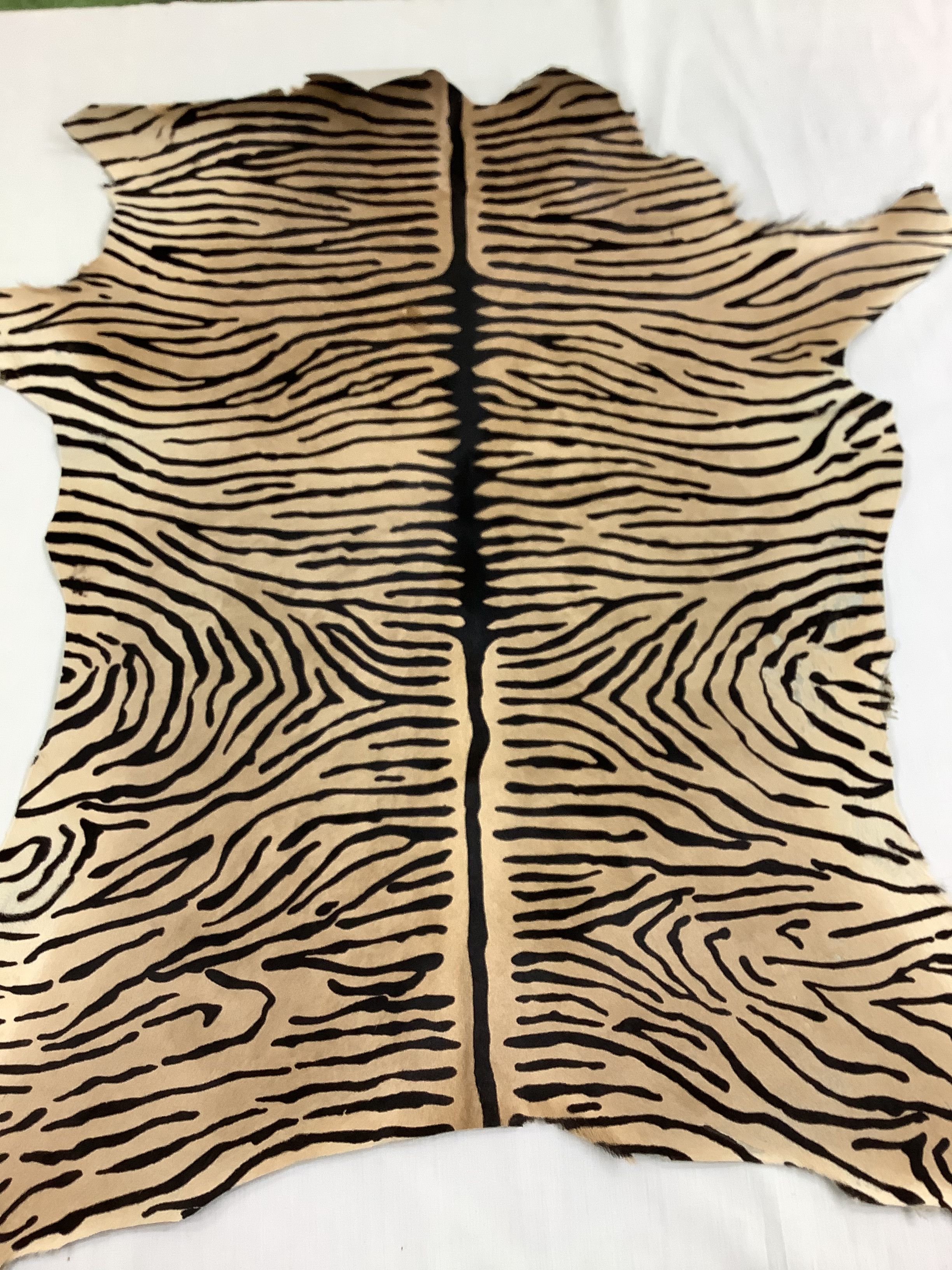 ハラコ　虎柄　一枚革