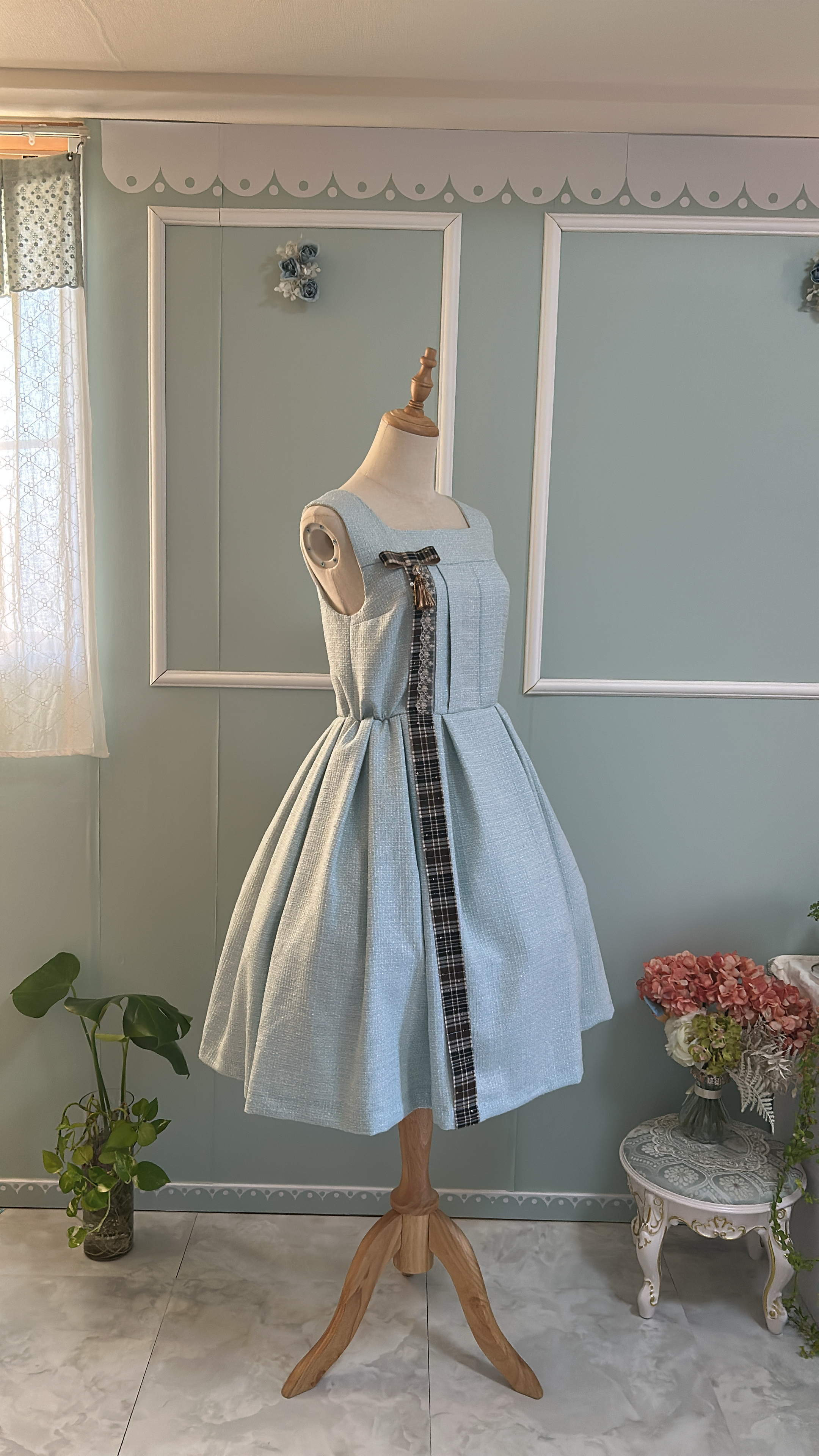 【チョコミントワンピース】