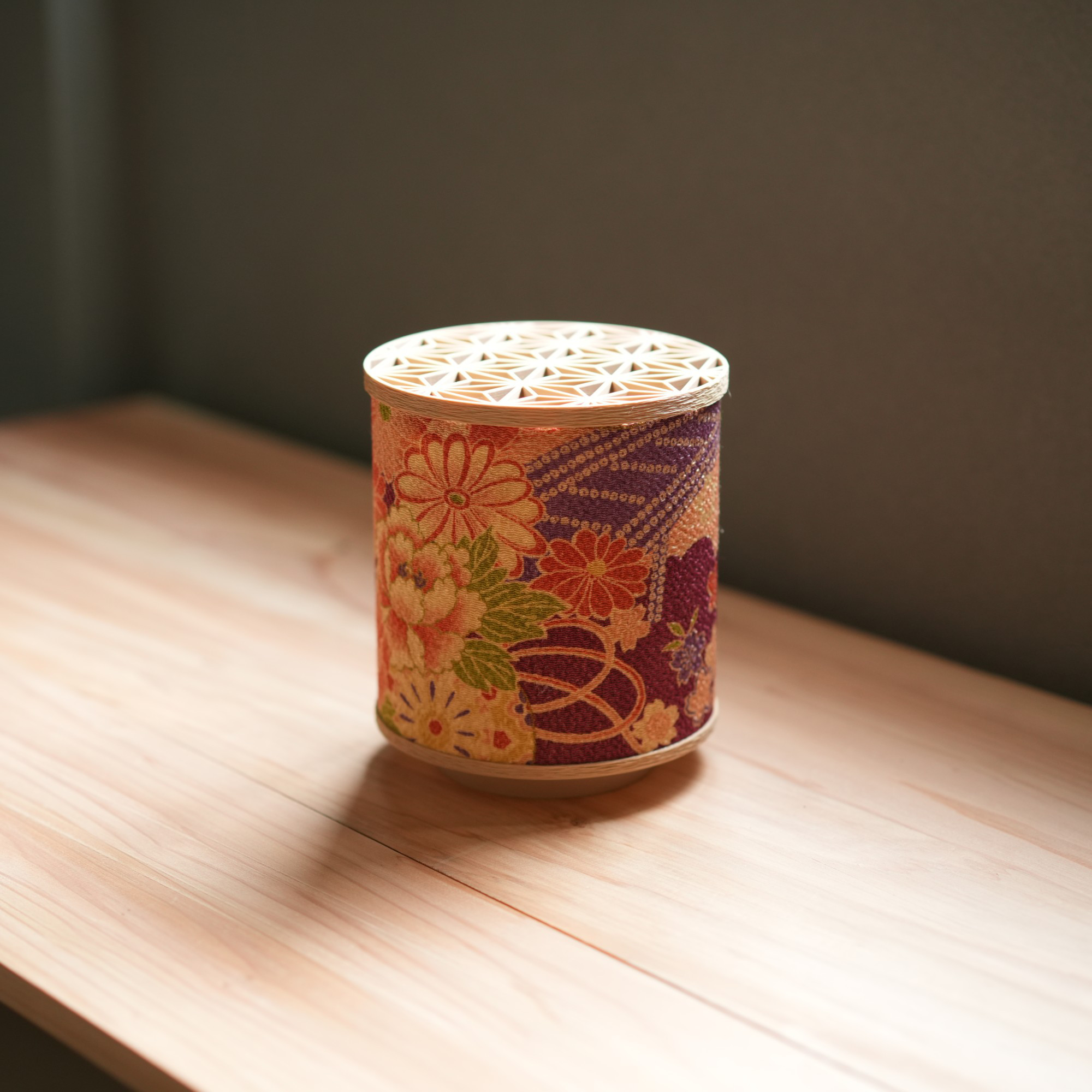 ちりめんランプ（桃-もも-）｜小サイズ｜和モダンな間接照明｜和風インテリア