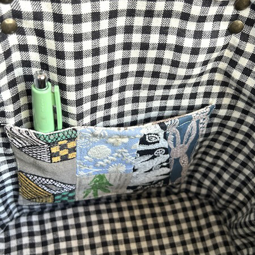 creema限定、ミナペルホネンのforest toleのファスナーマルシェトート