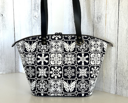 「専用」ミナペルホネンマルシェトートバッグ　ハンドメイド creema限定、ミナペルホネンのforest toleのファスナーマルシェトート