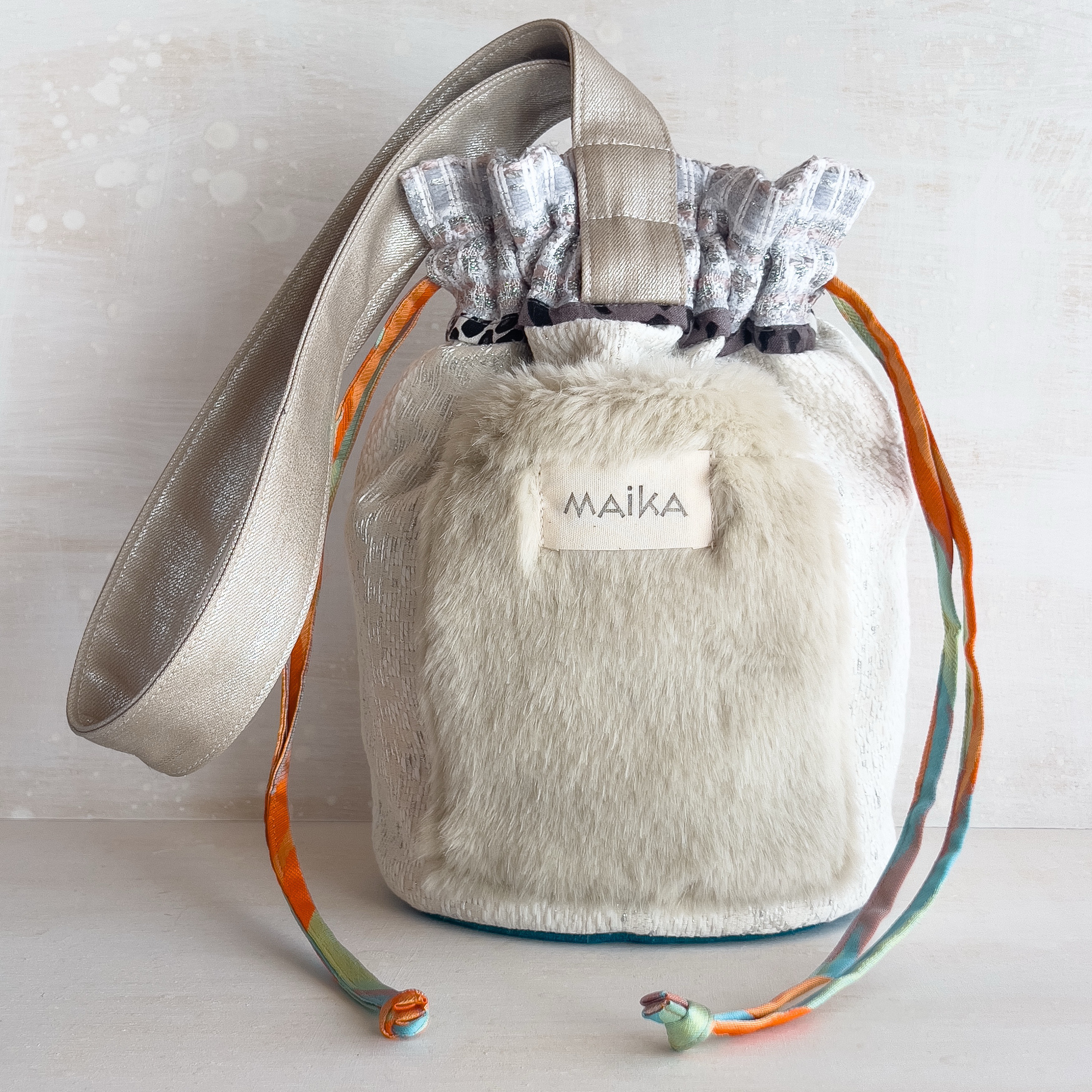 世界に1つの巾着BAG hand made.made in tokyo japan.