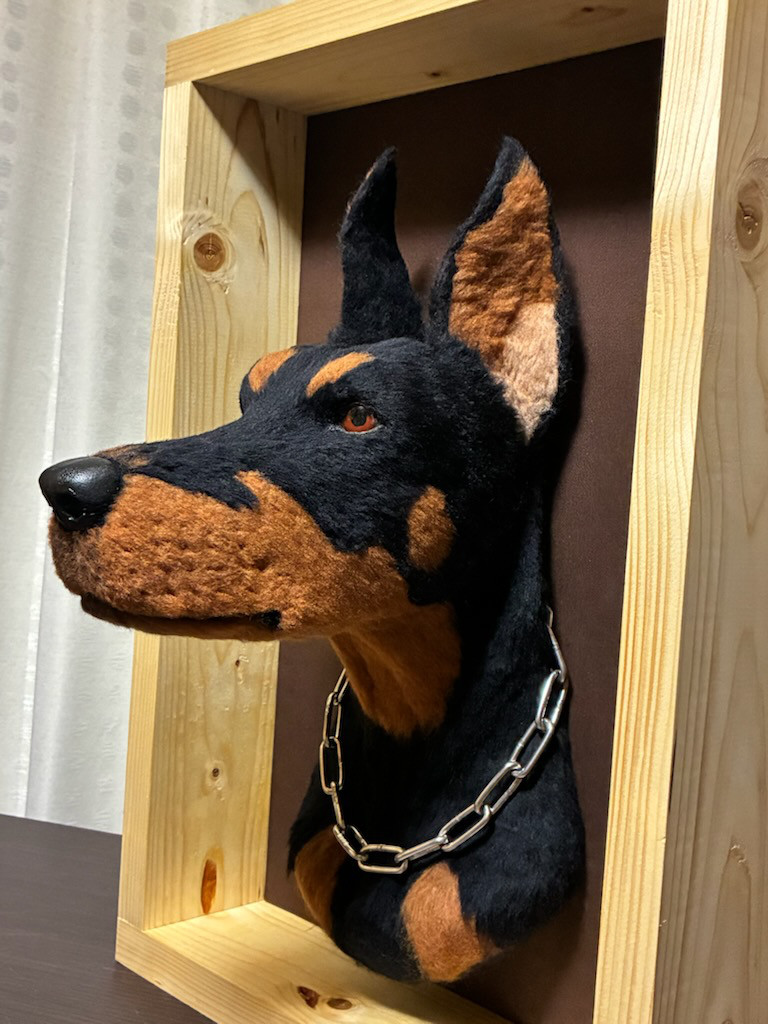 【大型犬うちの子オーダー】羊毛フェルト等身大レリーフ　ケース付！12万円！12万円以外の価格表示は詐欺です！